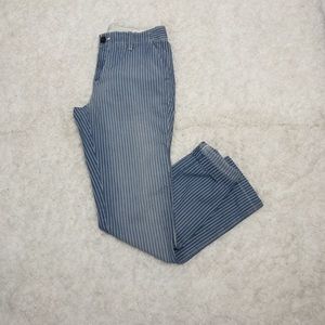 Gap Blue Striped Girlfriend Khaki Pants Sz 00